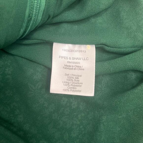 Veronica Beard Womens Marla Silk Floral Ruched Ruffled Mini Dress Green Size 8 - Picture 6 of 14